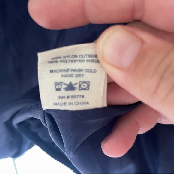 Simply Southern Navy Quilted Puffer Jacket Vest with Metallic Anchors - Picture 10 of 13